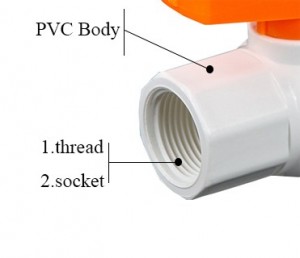 pvc kulventil hongke3