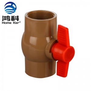 Brown Brazil PVC Water Plastic Ball Valves