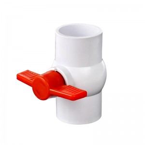 Irrigation UPVC ball valve with butterfly handle