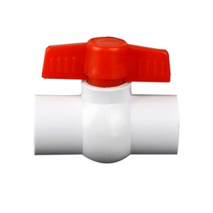 Irrigation UPVC ball valve with butterfly handle
