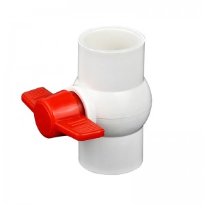 Irrigation UPVC ball valve with butterfly handle