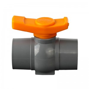 PVC ball valve with foot ship handle