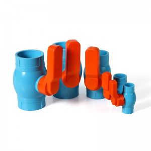 Thailand pvc ball valve with colorful bax