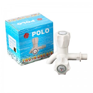Two in one angle valve plastic material