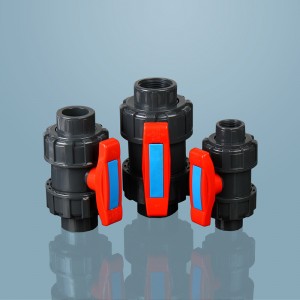 Hongke High Quality PVC Double Union Ball Valve