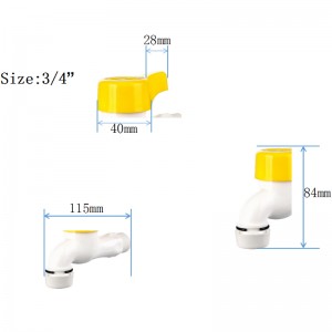 Color PP Outdoor Plastic Faucet