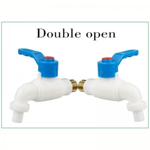 Hongke New Plastic Color Can Open PVC Faucet On Both Sides PVC Tap