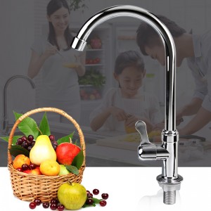 ABS Plating Faucet Into The Sink, Slow Flow 360°Rotating Bibcok