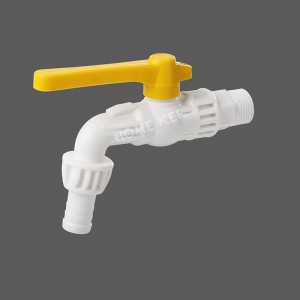 White Plastic Bibcock Tap for Garden