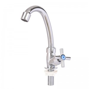 Cross handle vertical ABS kitchen faucet